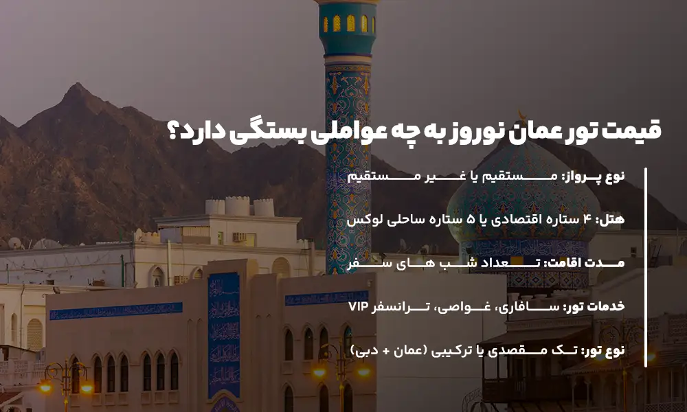 قیمت تور عمان نوروز